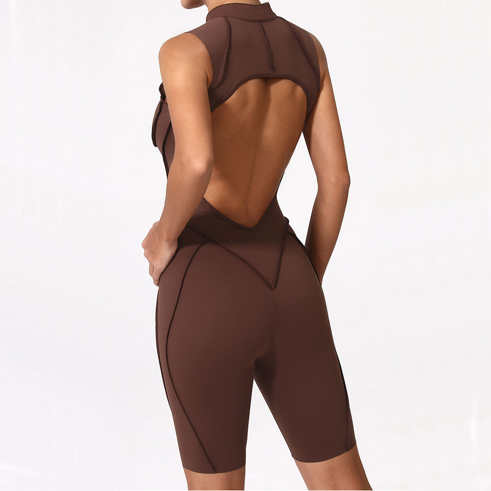 Winter Clothing Logos - Jumpsuit met rits Dames fitnesspak Korte