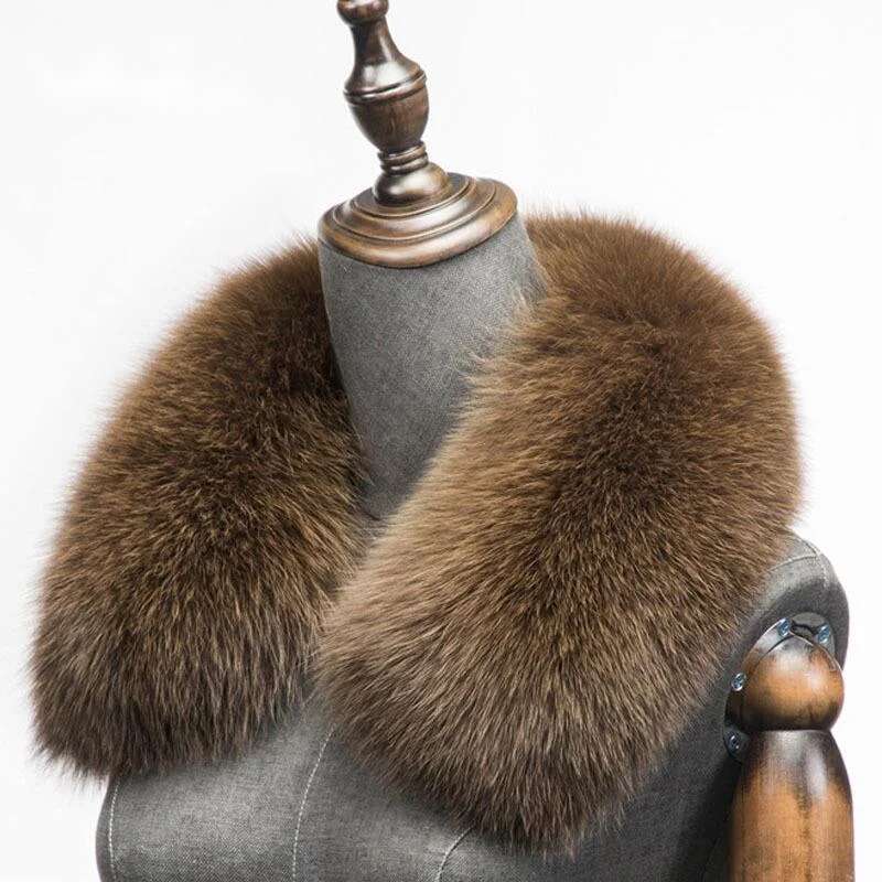 Winter Clothing Design - Winter Natuurlijke Vossenbont Sjaal Vierkante Kraag