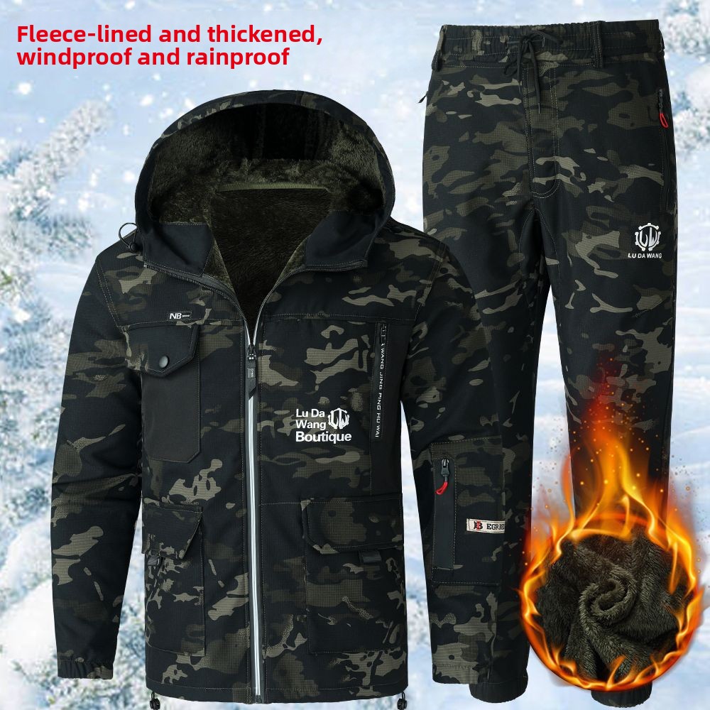 Winter Clothing - Winterwerkkleding voor heren, camouflagepakset, met fleece