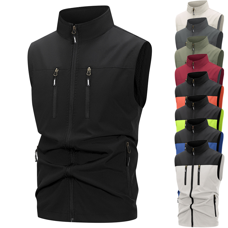 Winter Clothing Design - Lichtgewicht softshell-vest voor heren met ritszakken
