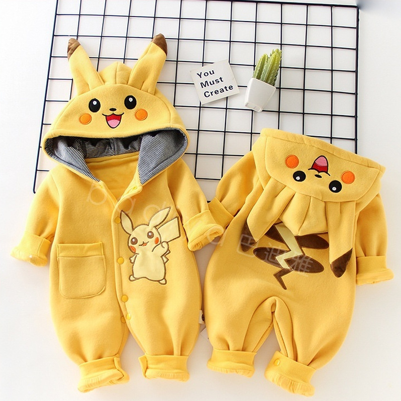 Winter Clothing For Toddlers - Cartoon Pocket Monsters Baby Pyjama Pasgeboren