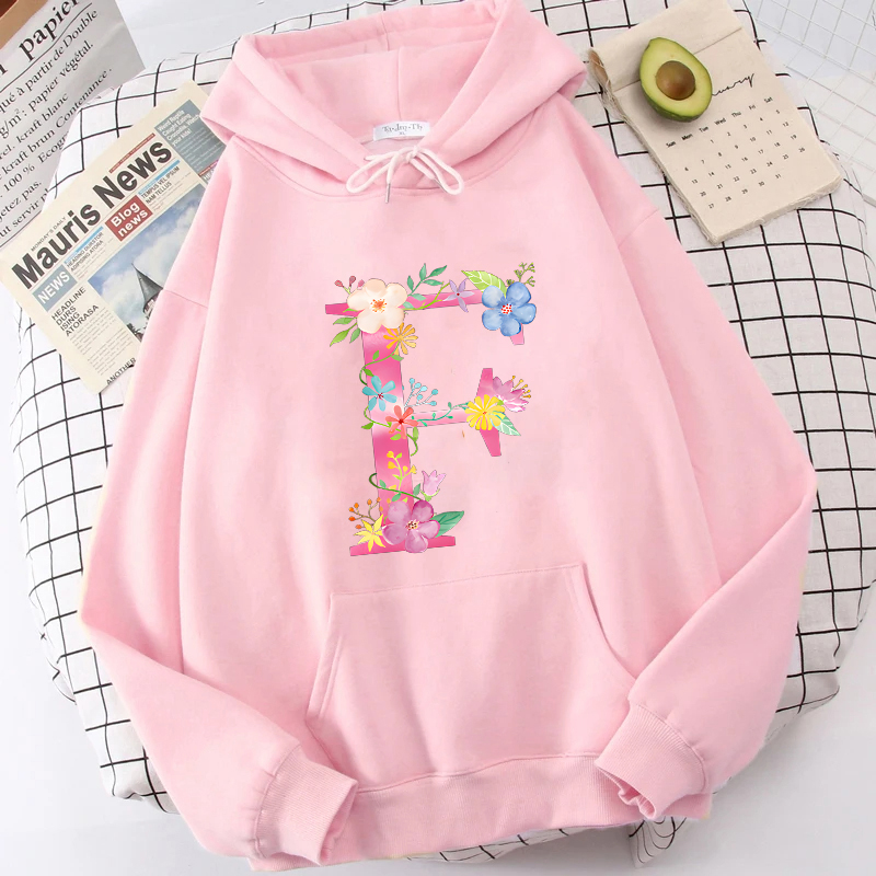 Winter Clothing Essential - 26 Alfabet A-Z Roze Bloem Letterprint