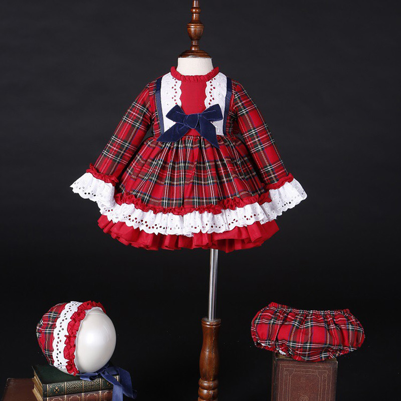 Winter Clothing For Toddlers - Babymeisje Herfst Winter Kerst Rode Plaid
