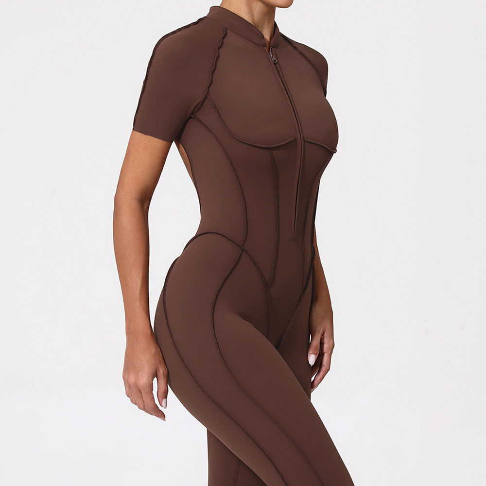 Winter Clothing Logos - Gym Jumpsuit Dames Fitnesspak Rits Lange